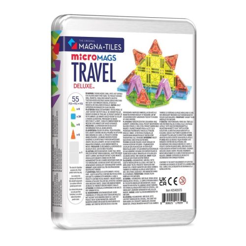 MAGNA-TILES® MikroMAGS Deluxe utazókészlet, 55 darabos