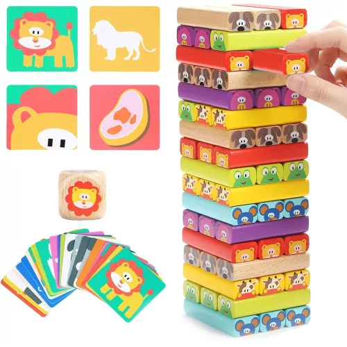 Leboruló torony (állatos) - jenga
