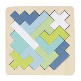 Fa tetrisz játék (négyszög, kék-zöld)