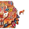 Fa puzzle, színes A4 méretű 122 db-os (hiúz)