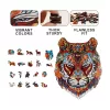 Fa puzzle, színes A5 méretű (tigris)