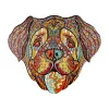 Fa puzzle, színes A5 méretű (kutya)