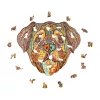 Fa puzzle, színes A4 méretű (kutya)