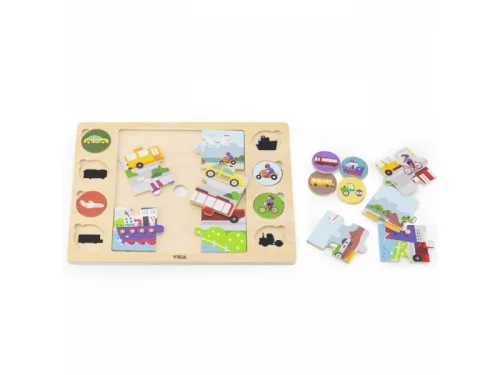 Puzzle - találd meg a párokat  - járműves