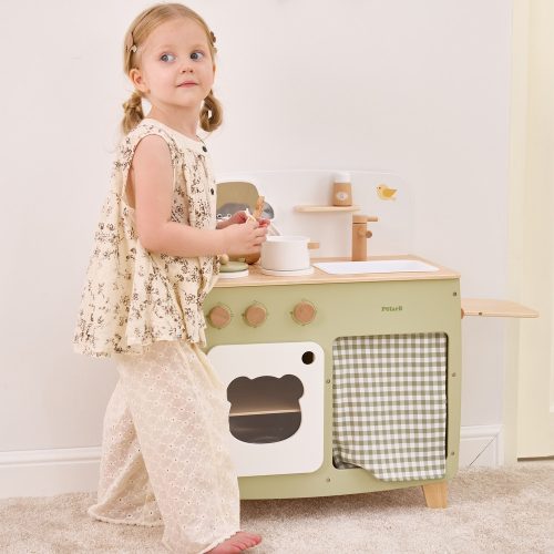 Játékkonyha eszközökkel - zöld (PolarB)