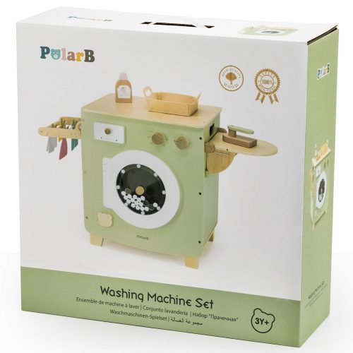 Játék mosógép eszközökkel - zöld (PolarB)