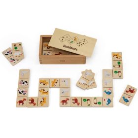 Kétoldalas fadominó - 28 db-os (V)