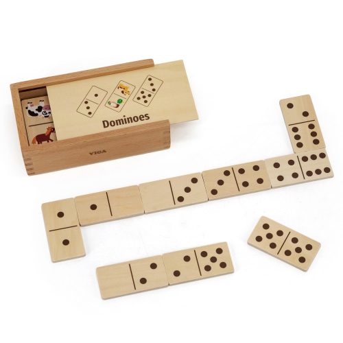 Kétoldalas fadominó - 28 db-os (V)