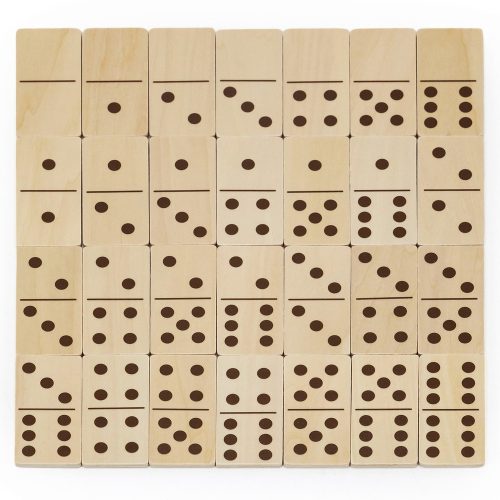 Kétoldalas fadominó - 28 db-os (V)