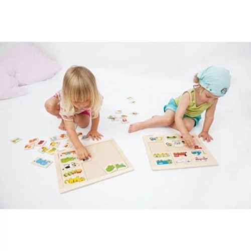 Vidám állatok - Párosító - Két félből egy egész! 24 hó+