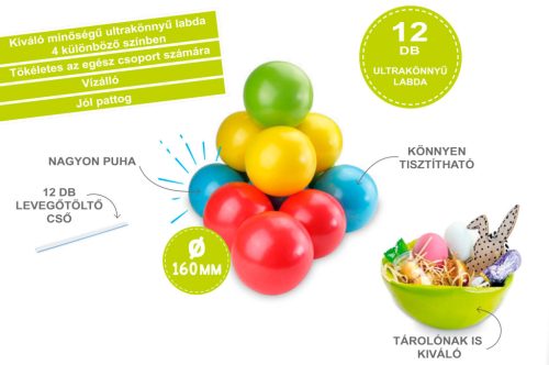 Softball, 16 cm, 12 darabos készlet