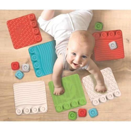 Clemmy - Szenzoros játszószőnyeg- és építőkockaszett 6 hó+