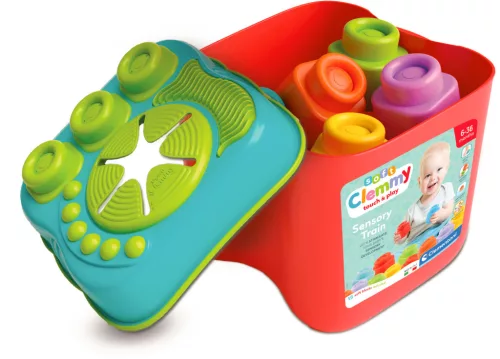 Clemmy Érzékelést Fejlesztő Tároló Puha Építőkockákkal 6 hó+