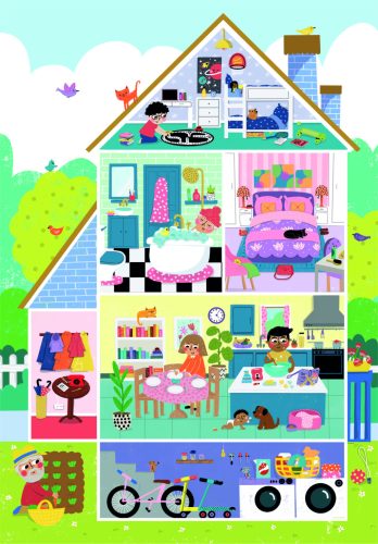 Puzzle 104 darabos maxi - Otthon, Édes otthon
