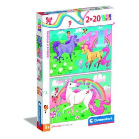 Puzzle 2x20 darabos - Mágikus unikornis