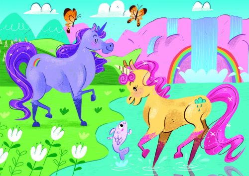 Puzzle 2x20 darabos - Mágikus unikornis