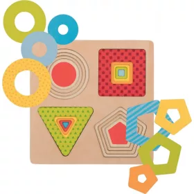 Rétegpuzzle - Geometriai formák 24 hó+
