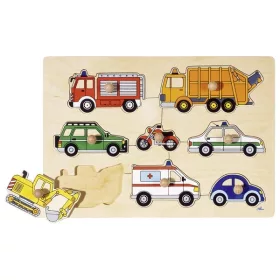Fogantyús puzzle - szirénázó járművek 12 hó+