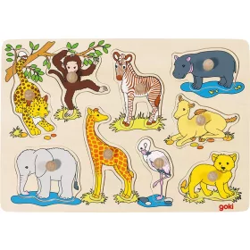 Fogantyús puzzle - vadállatok 12 hó+