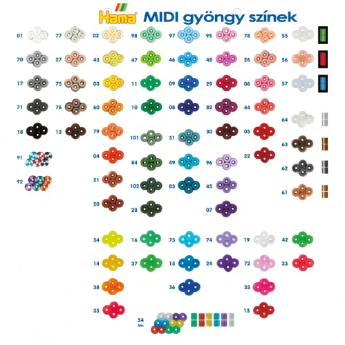 Hama MIDI gyöngy - vegyes 3000 db-os - 201