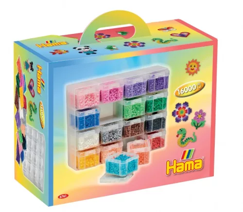 Hama Tárolódoboz gyöngyökhöz 16 rekeszes, gyönggyel - 6761