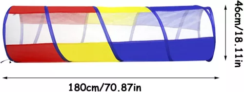Bújócskacső, Játszóalagút - átlátszó, 180 cm