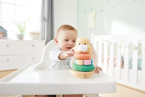 Hape pasztell Montessori nyuszika – 10 hó+