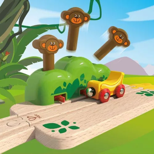 Hape Ugráló majmok -vonat szett kiegészítő 24 hó+
