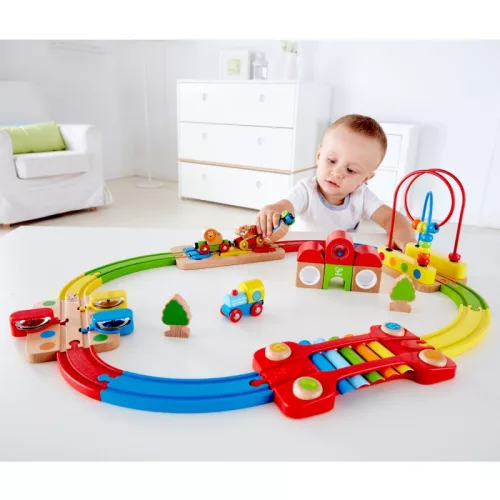Hape Szivárvány zenélő vonatpálya - 18 hó+