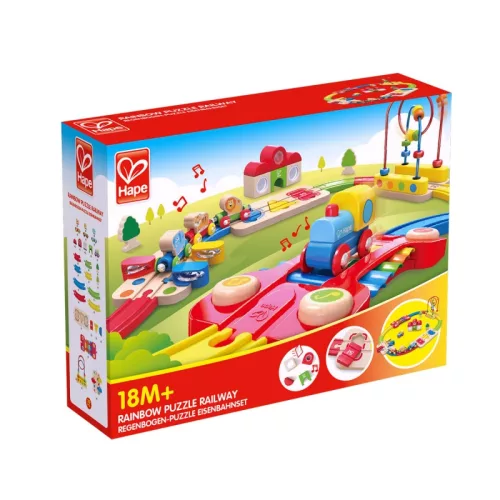 Hape Szivárvány zenélő vonatpálya - 18 hó+