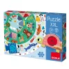Állati bújócska szárazon és vízen- Vidám felfedező XXL puzzle, GOULA