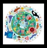 Állati bújócska szárazon és vízen- Vidám felfedező XXL puzzle, GOULA