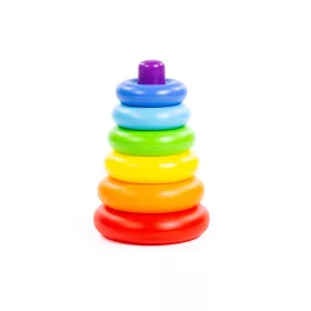 Montessori gyűrűtorony, 7 darabos 12 hó+