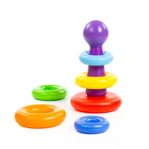 Montessori gyűrűtorony, 8 darabos 12 hó+
