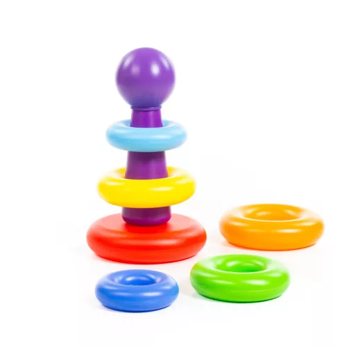 Montessori gyűrűtorony, 8 darabos 12 hó+