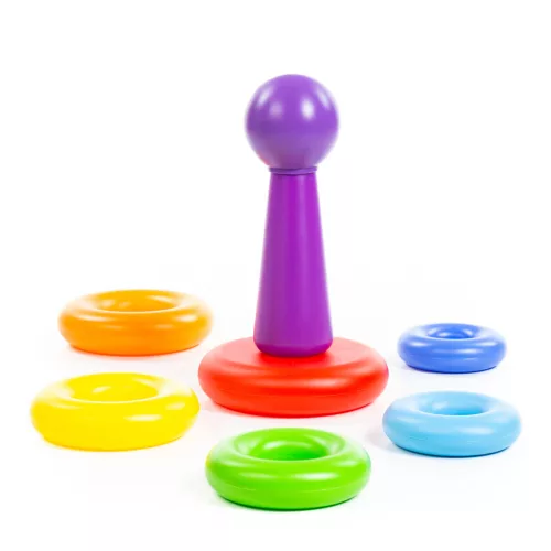 Montessori gyűrűtorony, 8 darabos 12 hó+